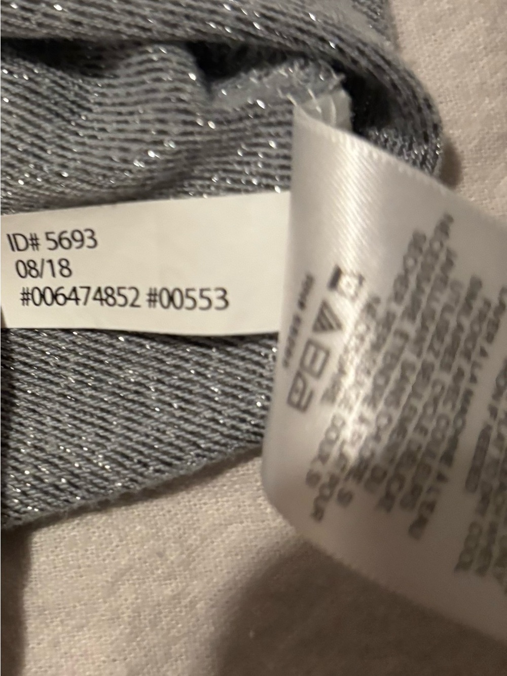 Express XL Silver Gray Metallic Shimmer Puff Sleeve Top Keyhole Party - Picture 6 of 7